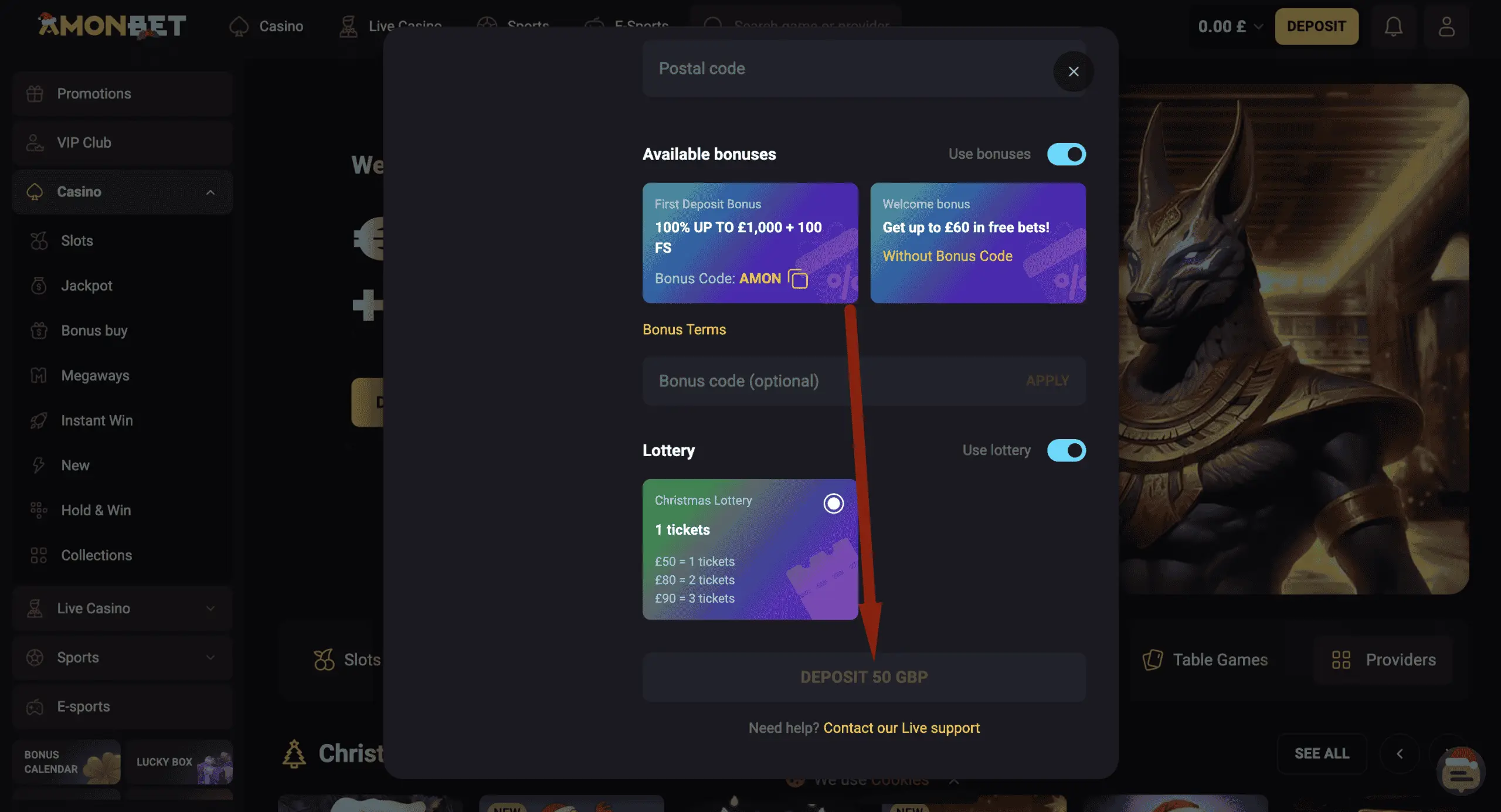 confirm deposit